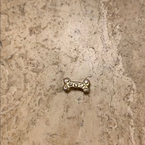 Origami Owl charm gold dog bone